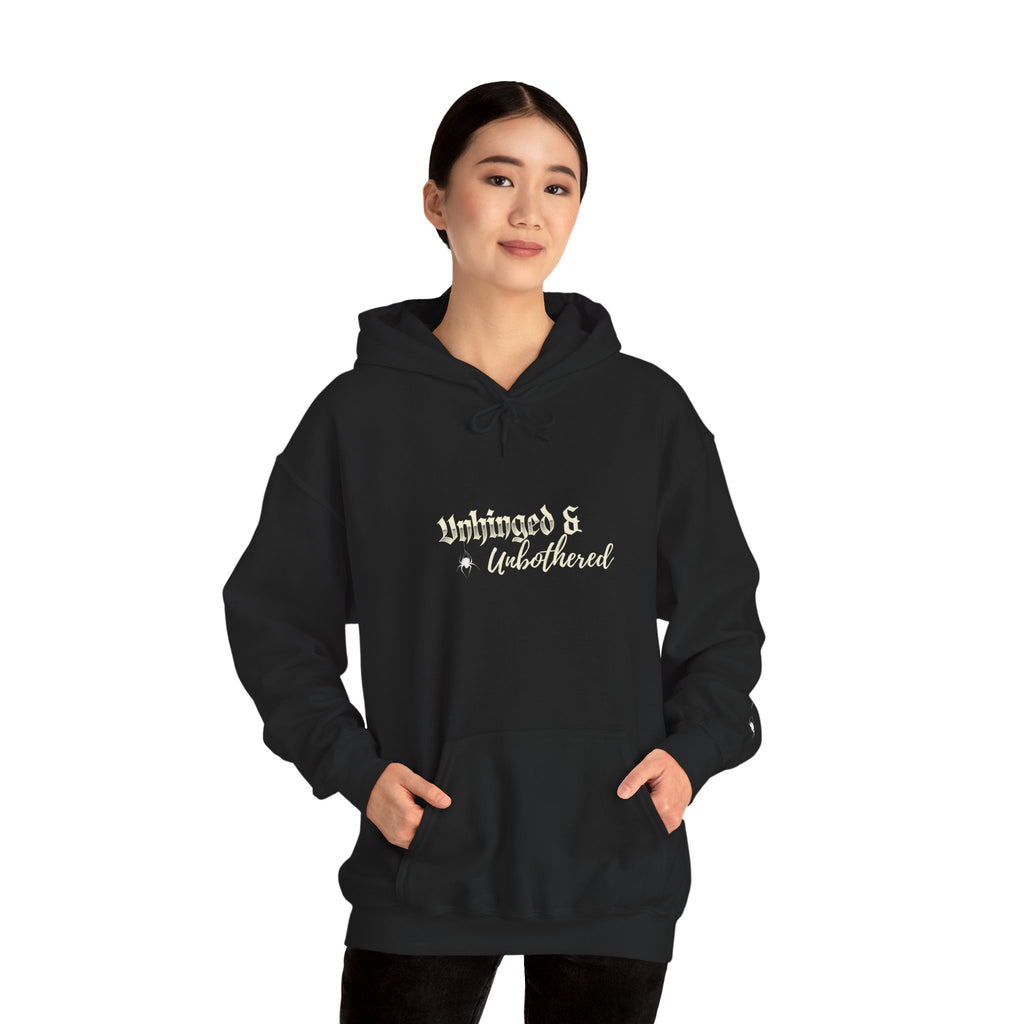 Unhinged & Unbothered Logo Hoodie | Script Logo Sweatshirt