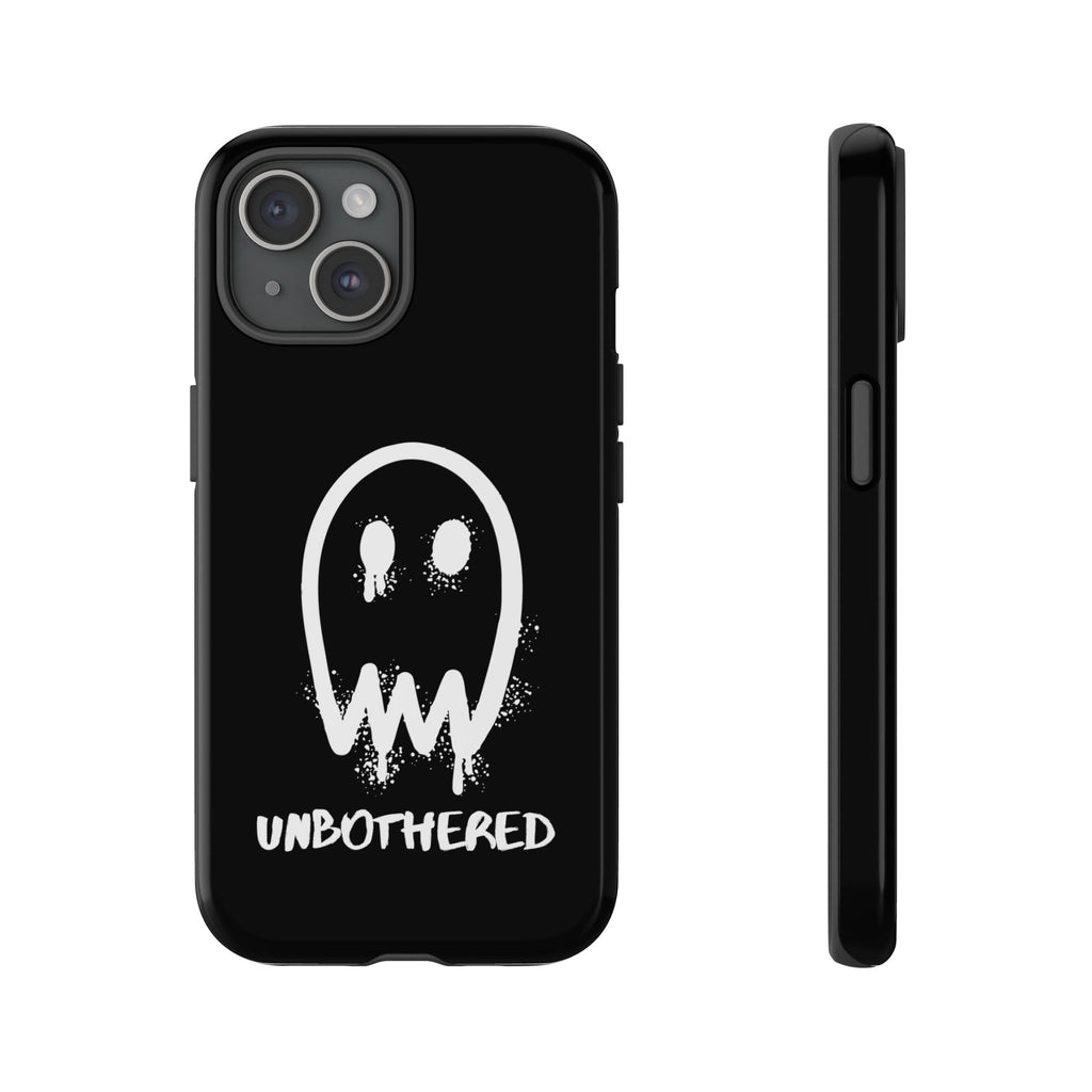 Unbothered Ghost phone case | Black spooky graphic iPhone cover