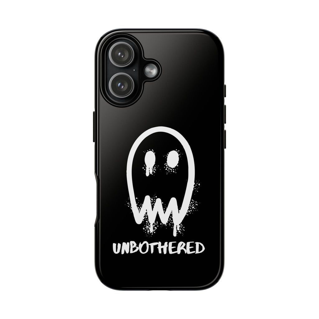 Unbothered Ghost phone case | Black spooky graphic iPhone cover
