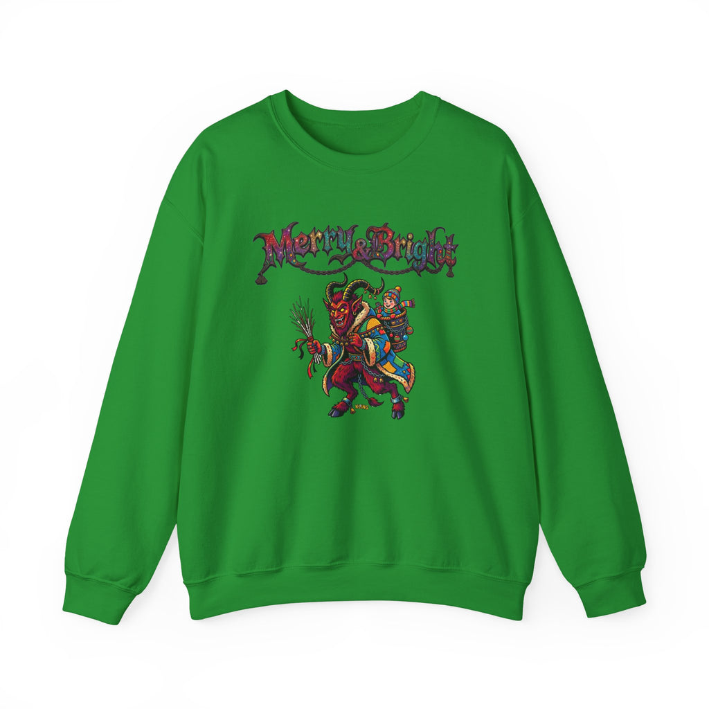 Naughty Krampus Rider sweatshirt | Krampus holiday folklore creature
