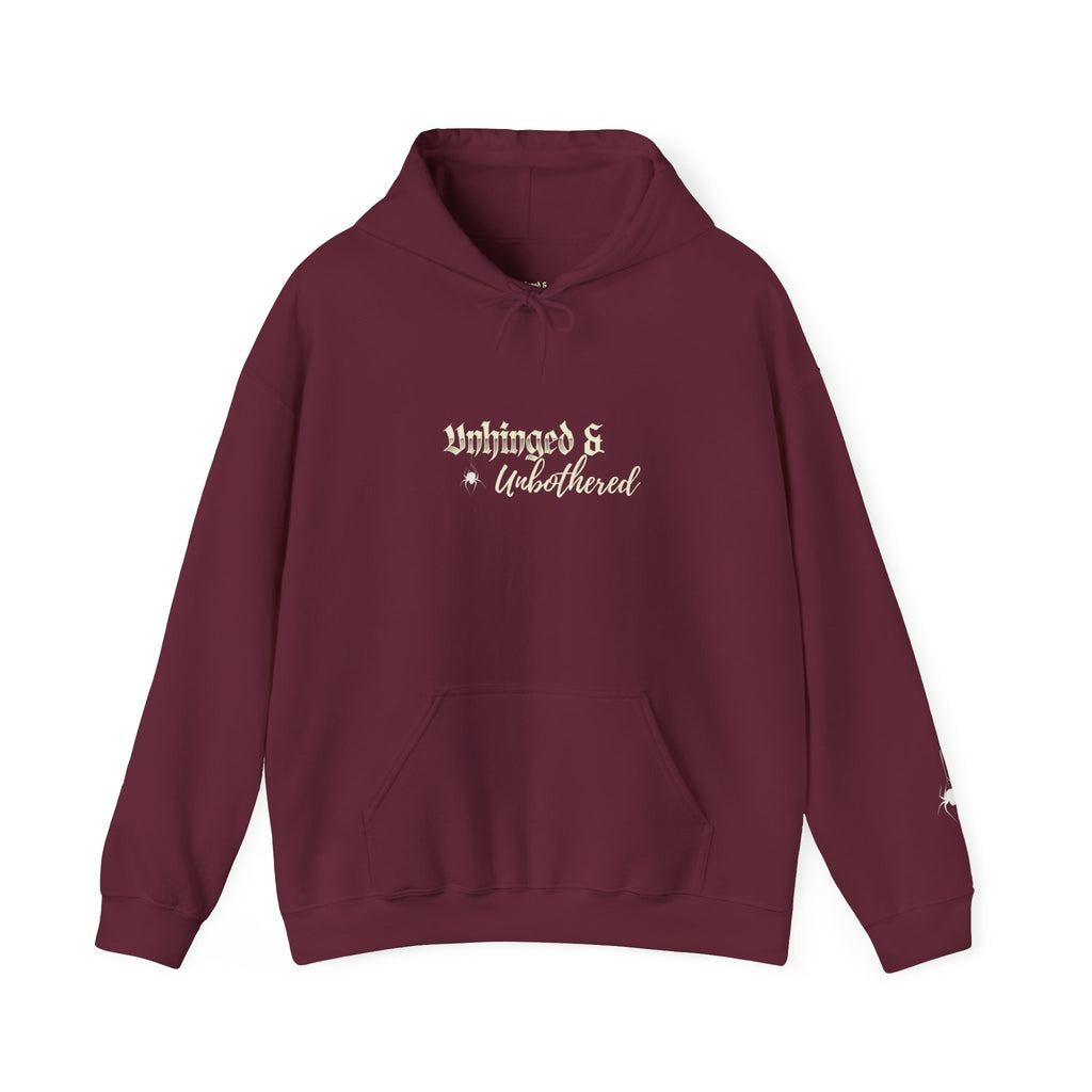 Unhinged & Unbothered Logo Hoodie | Script Logo Sweatshirt