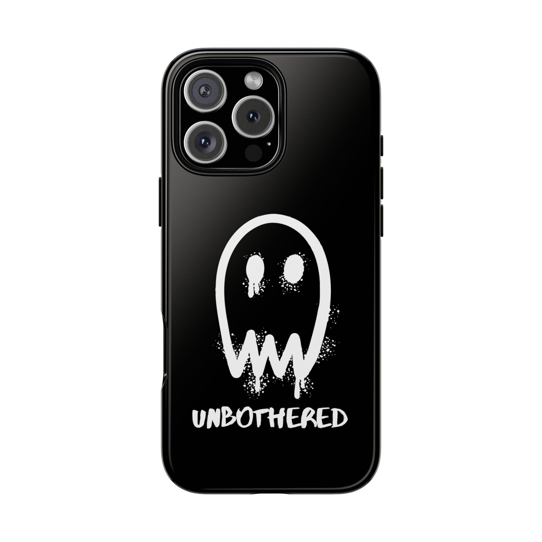 Unbothered Ghost phone case | Black spooky graphic iPhone cover