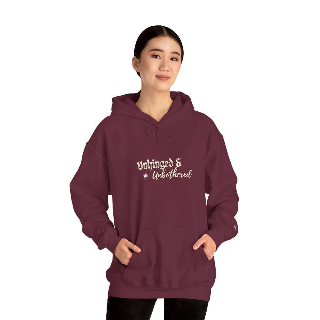 Unhinged & Unbothered Logo Hoodie | Script Logo Sweatshirt