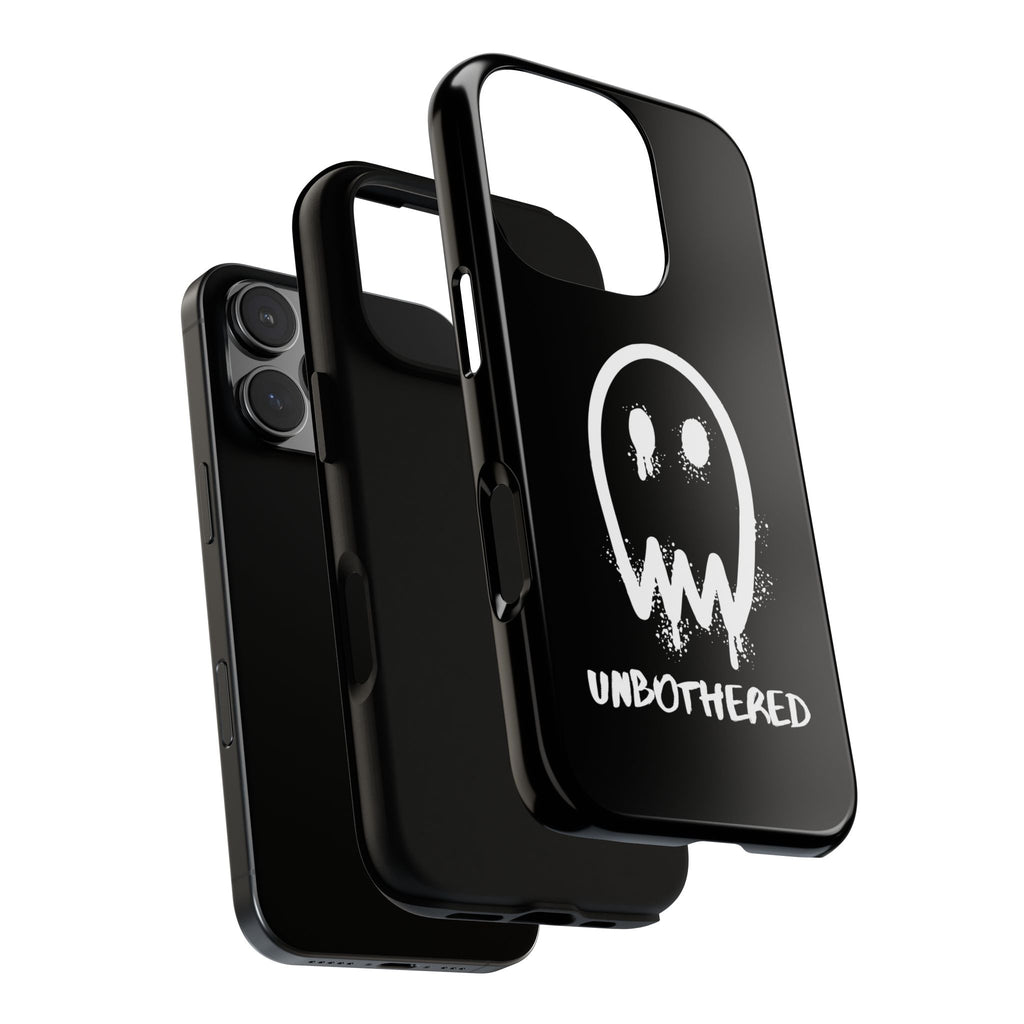Unbothered Ghost phone case | Black spooky graphic iPhone cover