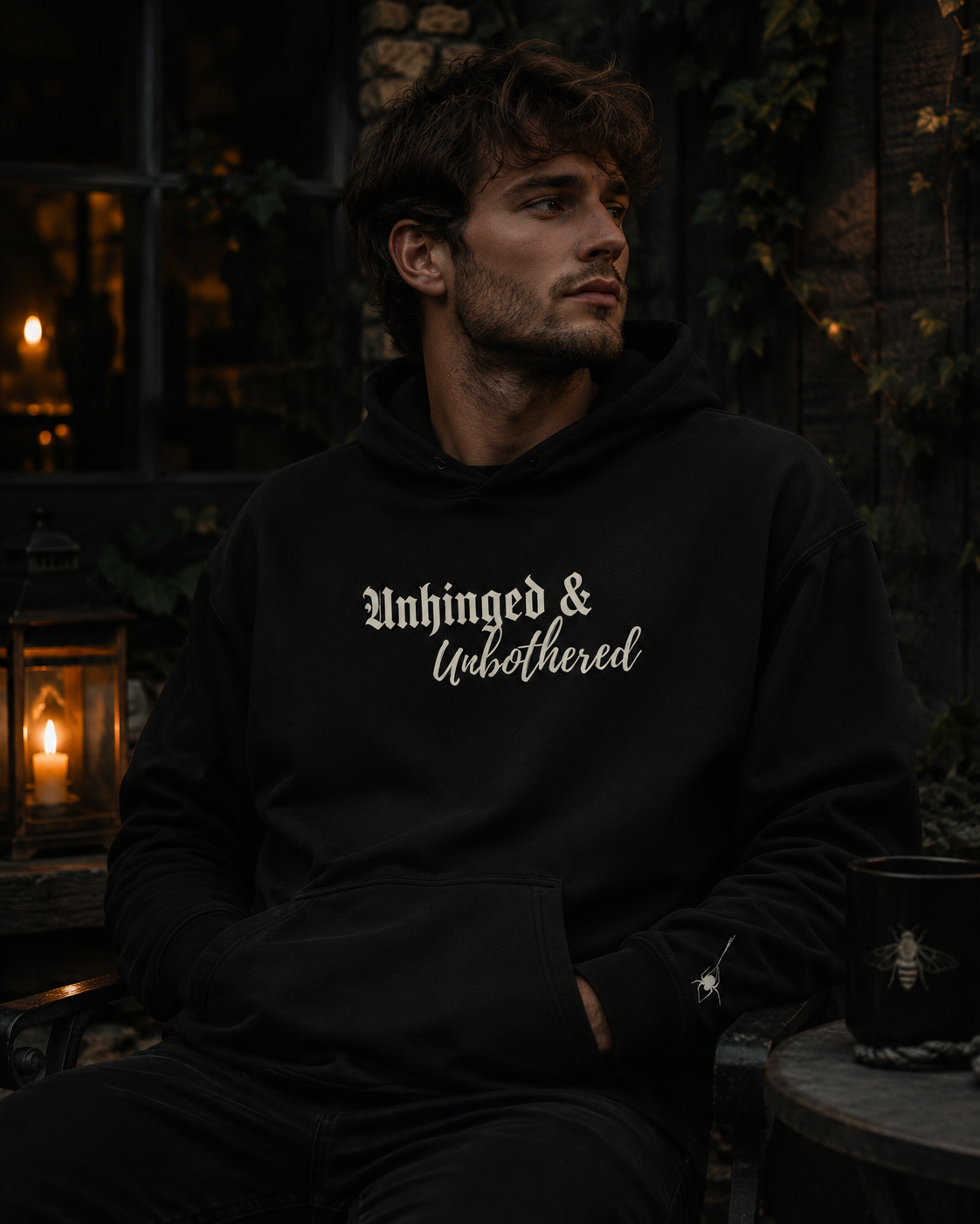 Unhinged & Unbothered Logo Hoodie | Script Logo Sweatshirt