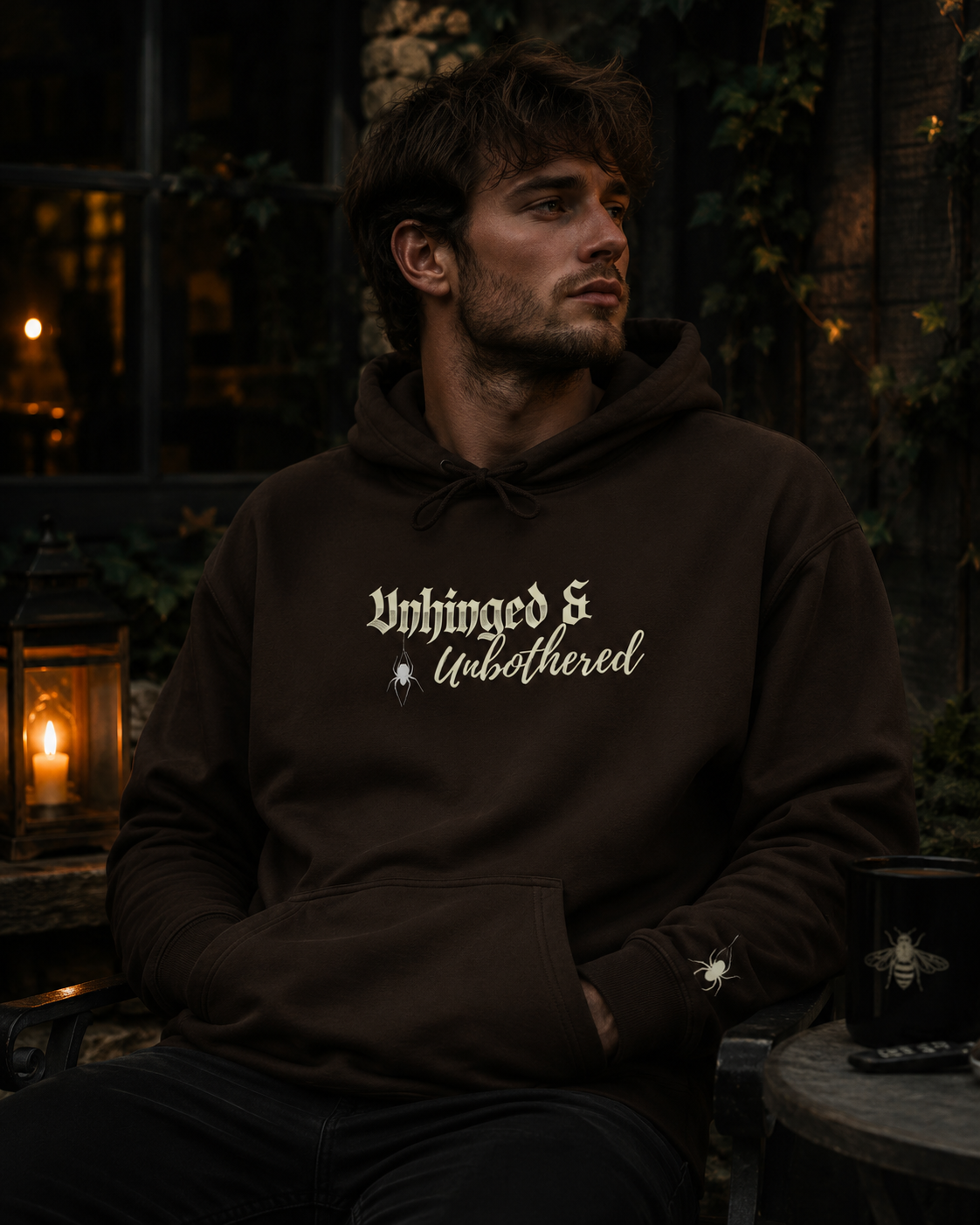 Unhinged & Unbothered Logo Hoodie | Script Logo Sweatshirt