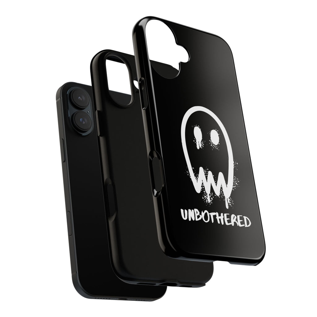 Unbothered Ghost phone case | Black spooky graphic iPhone cover