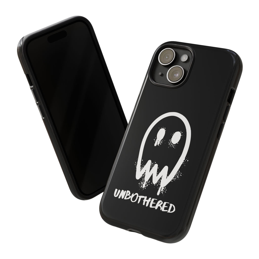 Unbothered Ghost phone case | Black spooky graphic iPhone cover