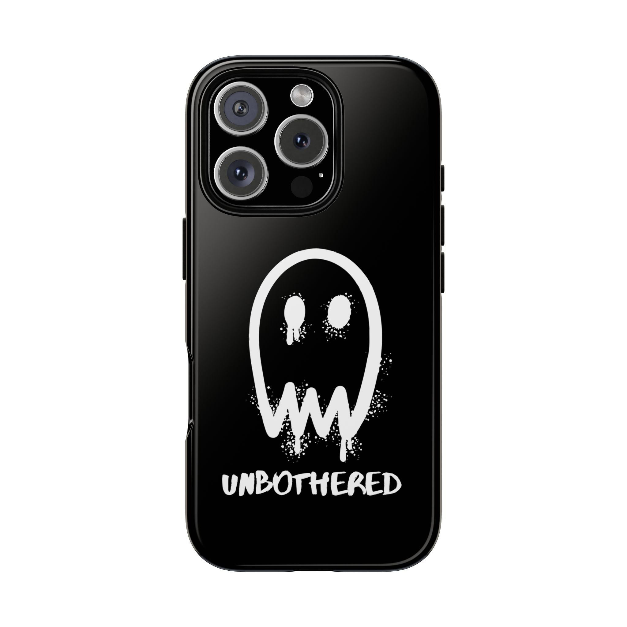 Unbothered Ghost phone case | Black spooky graphic iPhone cover