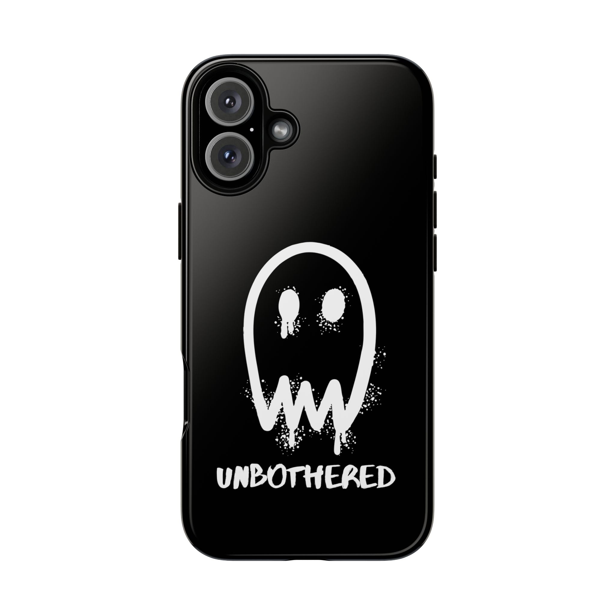 Unbothered Ghost phone case | Black spooky graphic iPhone cover
