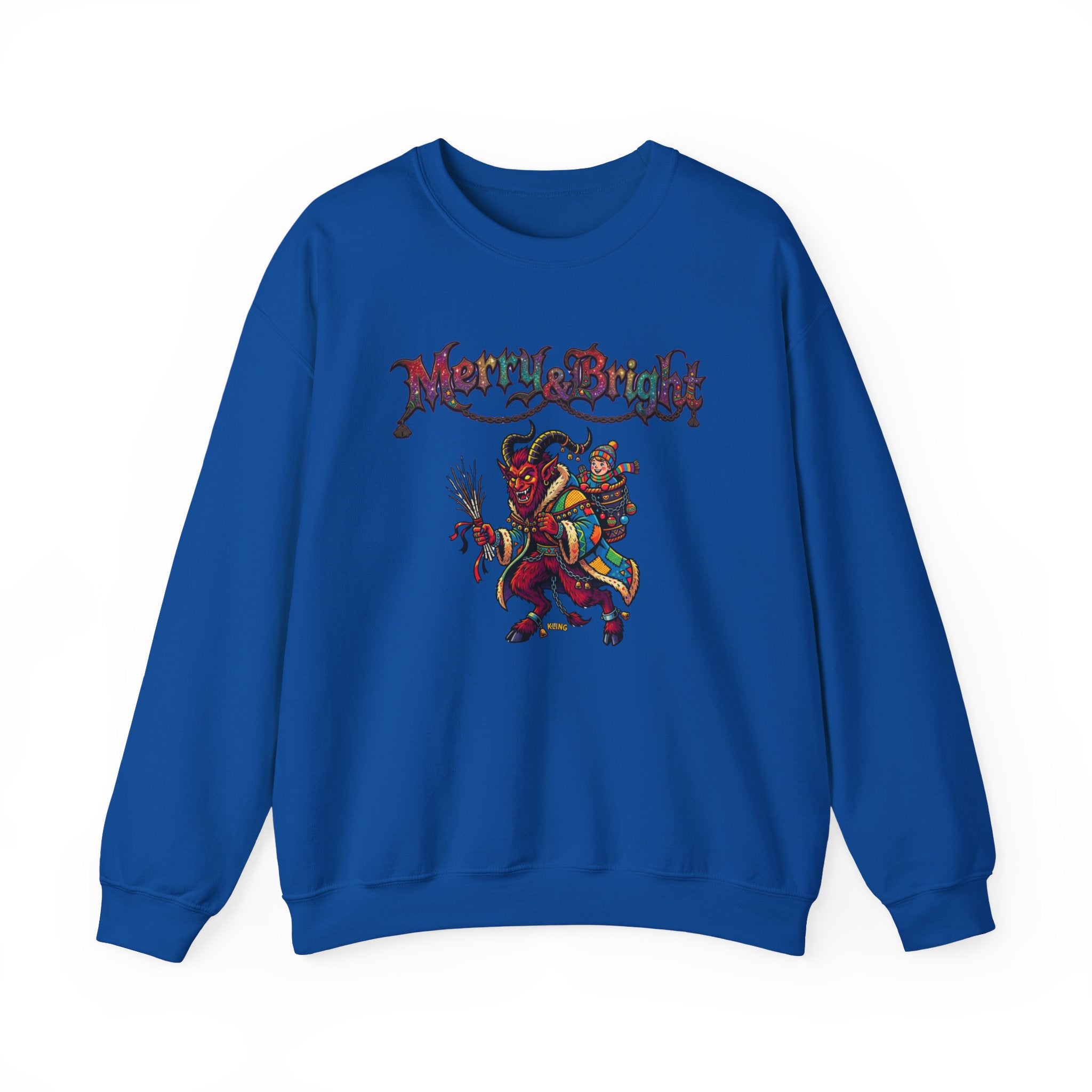 Naughty Krampus Rider sweatshirt | Krampus holiday folklore creature
