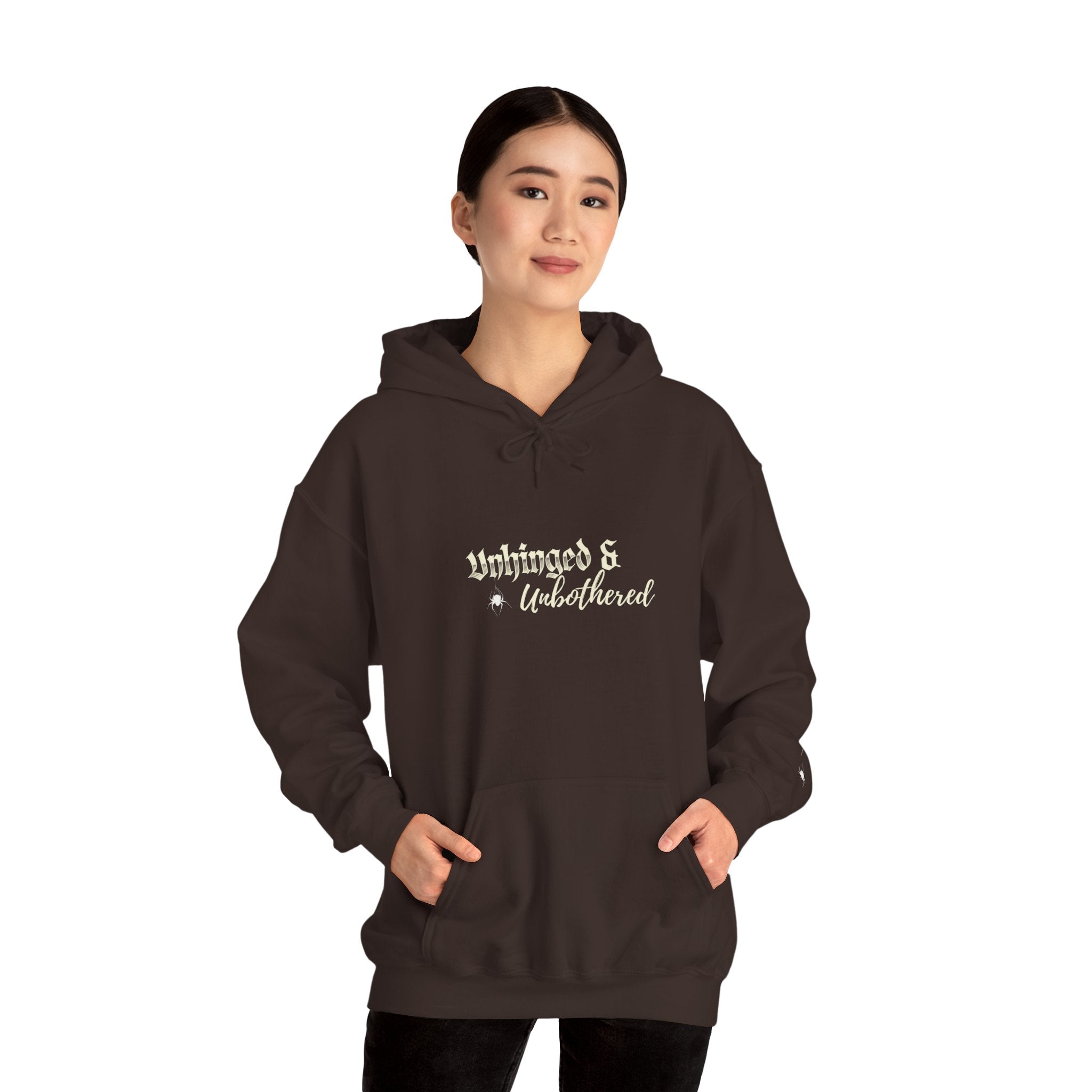 Unhinged & Unbothered Logo Hoodie | Script Logo Sweatshirt