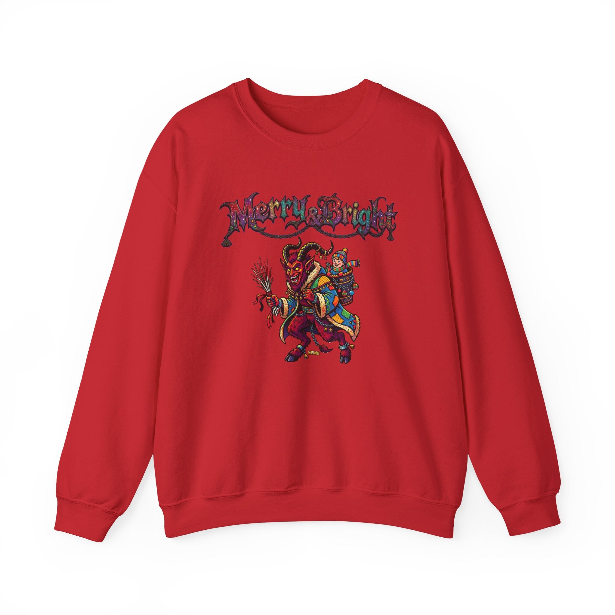 Naughty Krampus Rider sweatshirt | Krampus holiday folklore creature